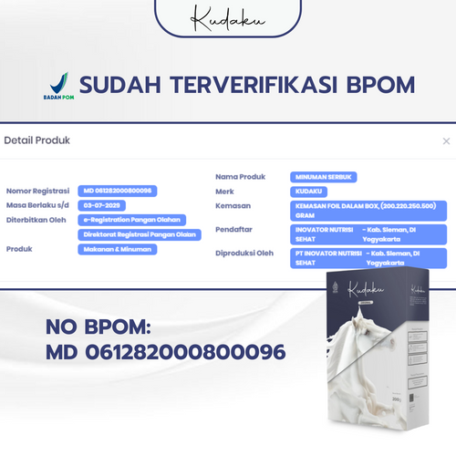 Kudaku Susu Kuda Liar Sumbawa Asli 200gr